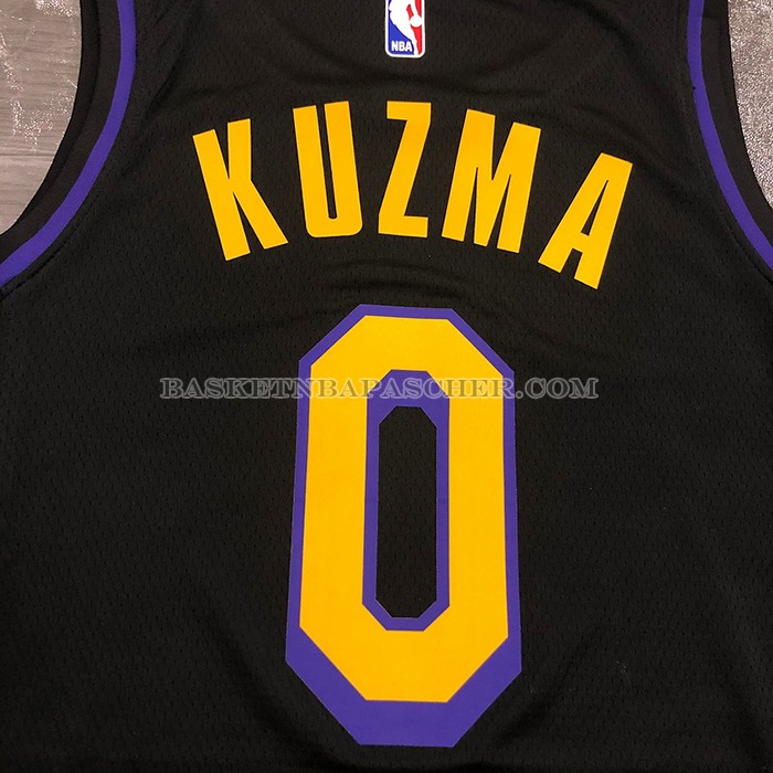 Maillot Los Angeles Lakers Kyle Kuzma NO 0 Ville 2019-20 Noir